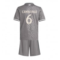 Real Madrid Eduardo Camavinga #6 Tredjedraktsett Barn 2024-25 Kortermet (+ Korte bukser)